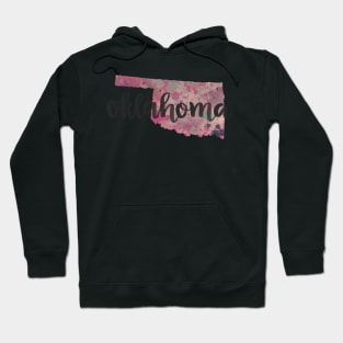 oklahoma - calligraphy and abstract state outline Hoodie